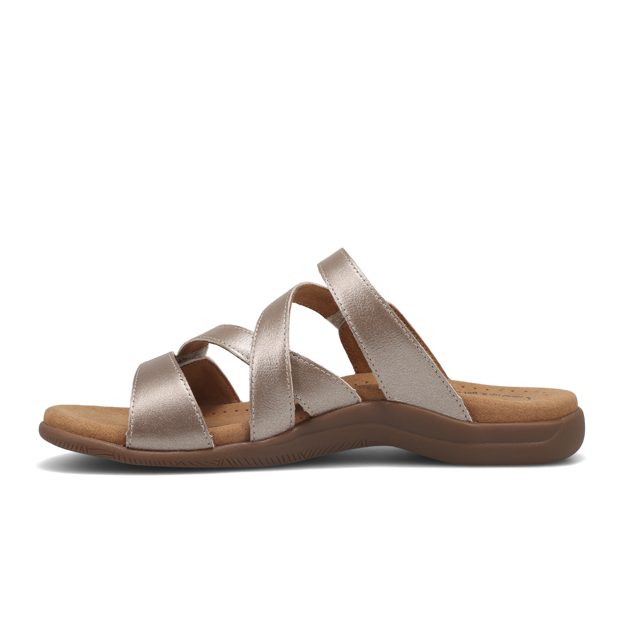 Taos Double U Slide Sandal (Women) - Champagne Sandal - Slide - The Heel Shoe Fitters