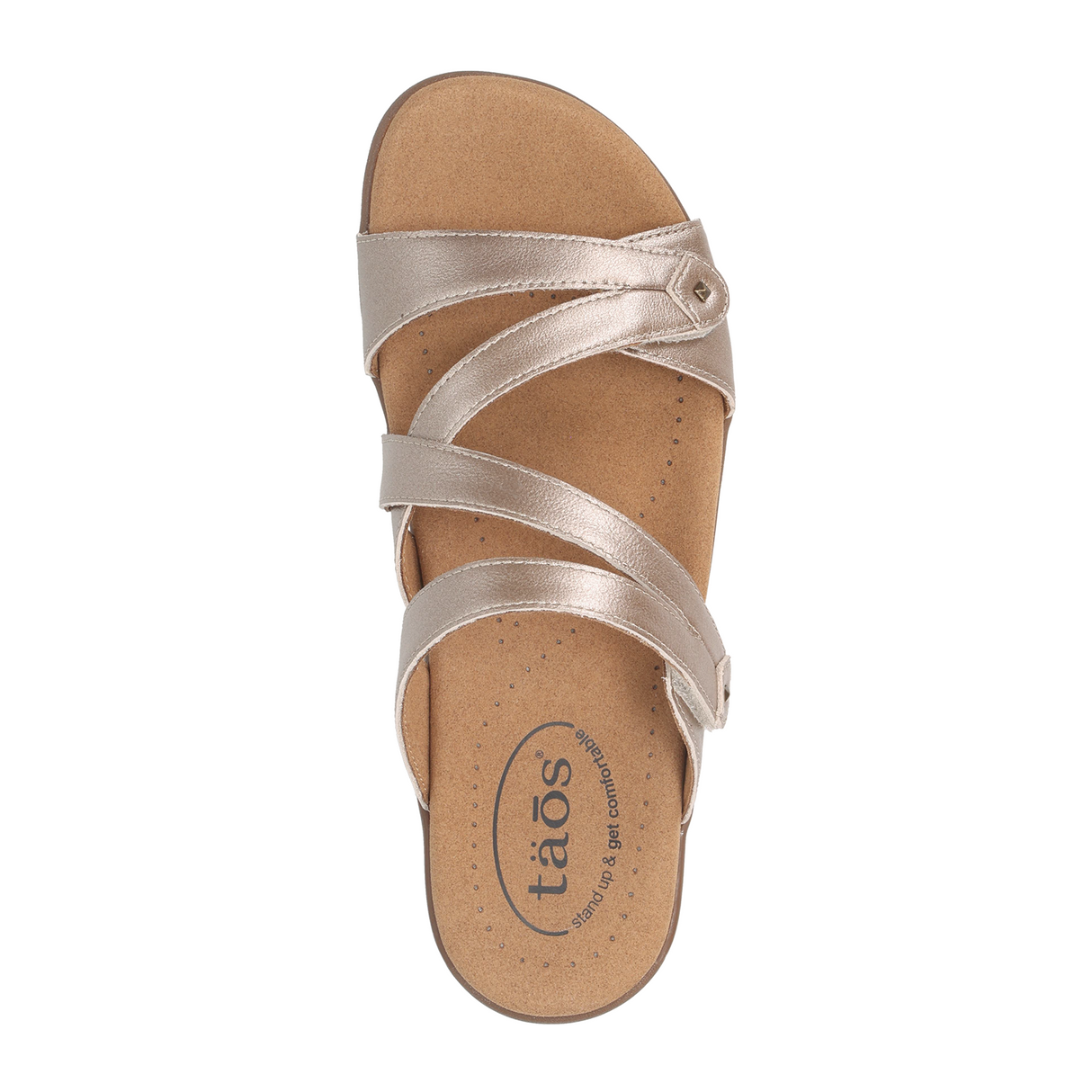 Taos Double U Slide Sandal (Women) - Champagne Sandal - Slide - The Heel Shoe Fitters
