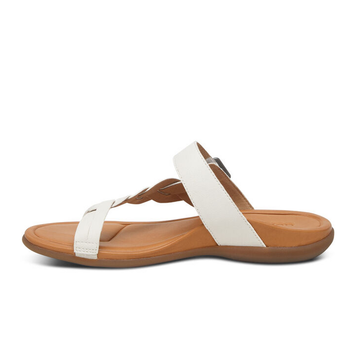 Aetrex Selena Sandal (Women) - White Sandal - Thong - The Heel Shoe Fitters