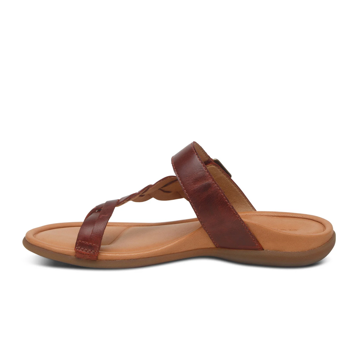 Aetrex Selena Sandal (Women) - Red Sandal - Thong - The Heel Shoe Fitters