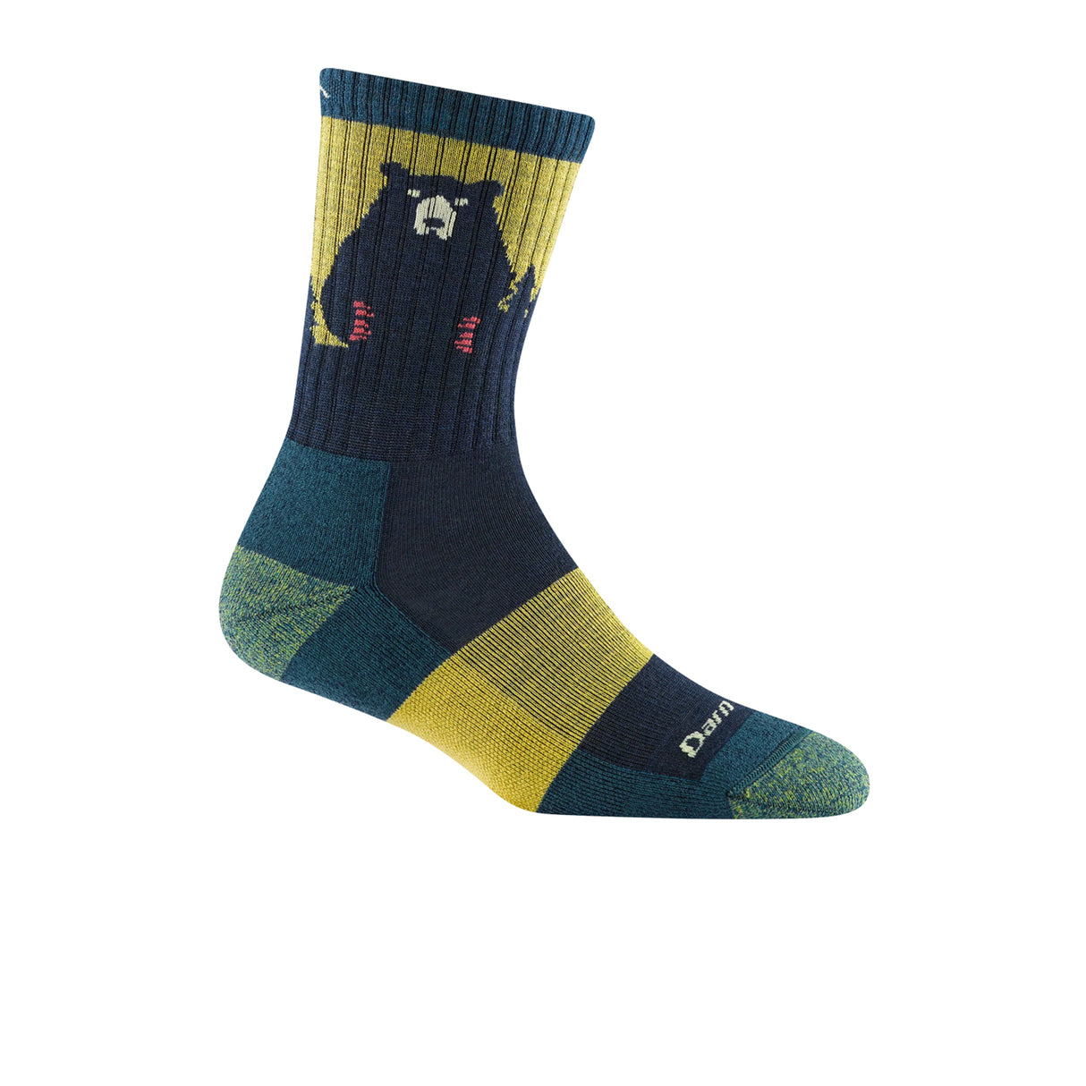 Darn Tough Bear Town Lightweight Micro Crew Sock with Cushion (Women) - Dark Teal Accessories - Socks - Performance - The Heel Shoe Fitters