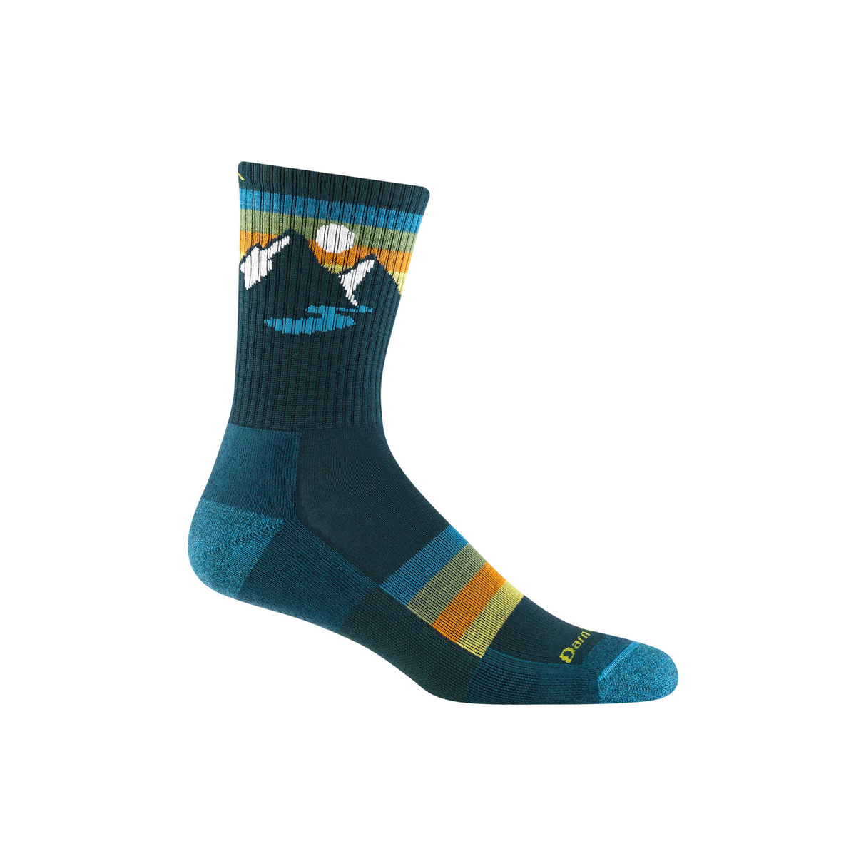 Darn Tough Sunset Ridge Lightweight Micro Crew Sock with Cushion (Men) - Bottle Accessories - Socks - Performance - The Heel Shoe Fitters