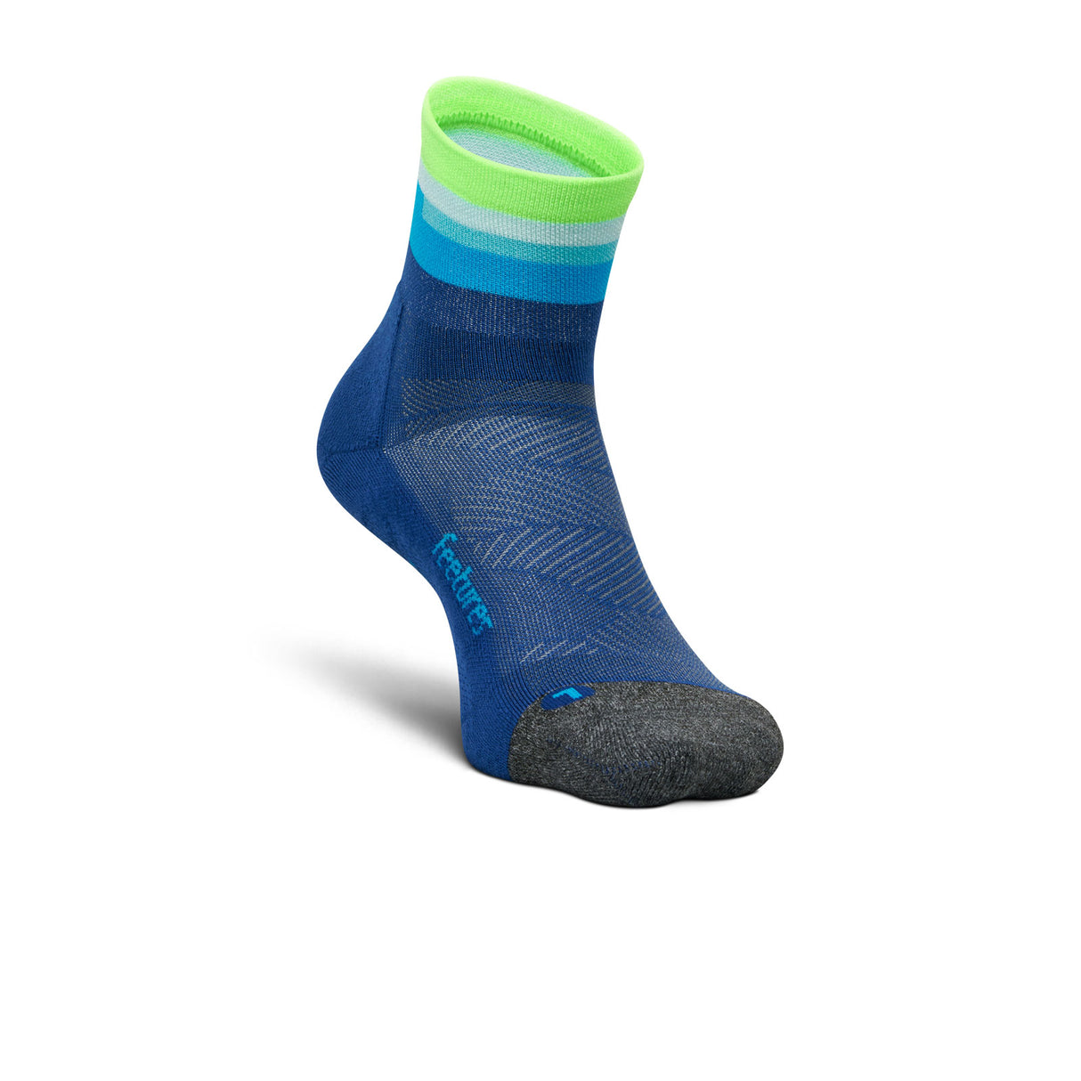 Feetures Elite Light Cushion Quarter Sock (Unisex) - Surfboard Blue Accessories - Socks - Performance - The Heel Shoe Fitters