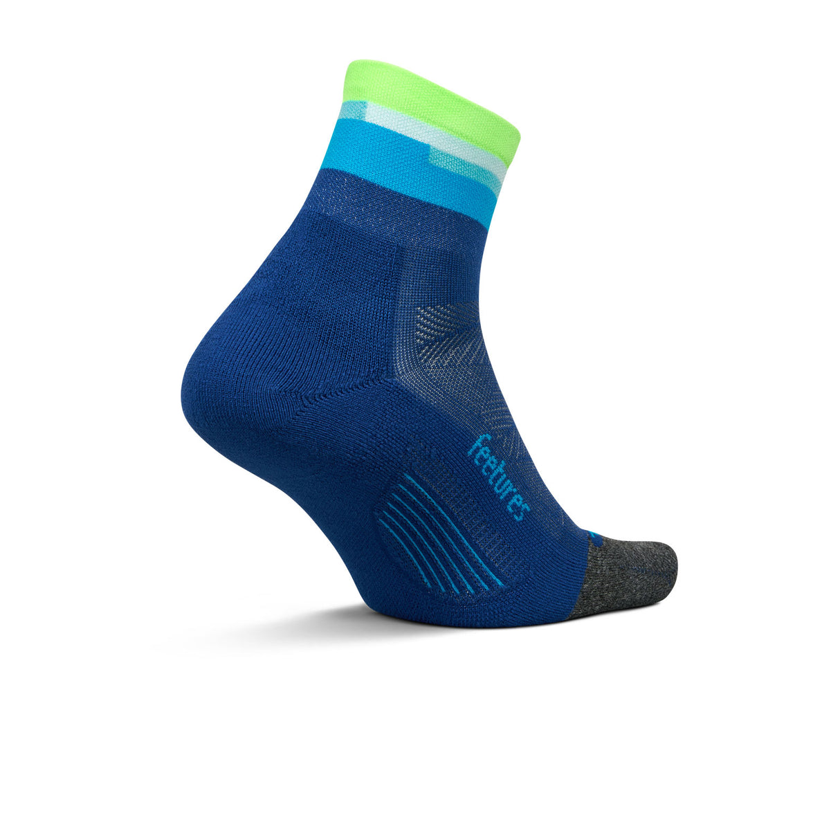 Feetures Elite Light Cushion Quarter Sock (Unisex) - Surfboard Blue Accessories - Socks - Performance - The Heel Shoe Fitters