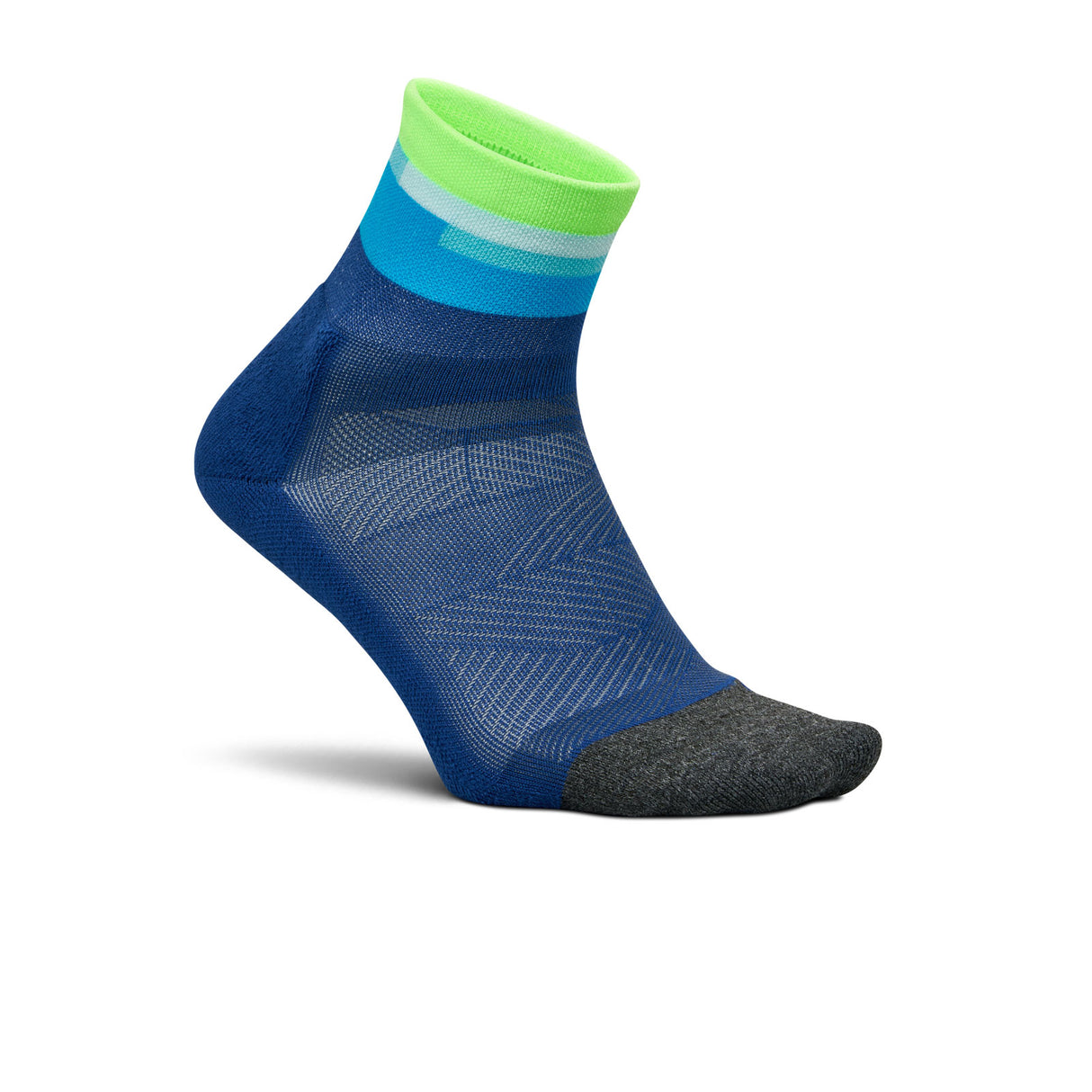 Feetures Elite Light Cushion Quarter Sock (Unisex) - Surfboard Blue Accessories - Socks - Performance - The Heel Shoe Fitters