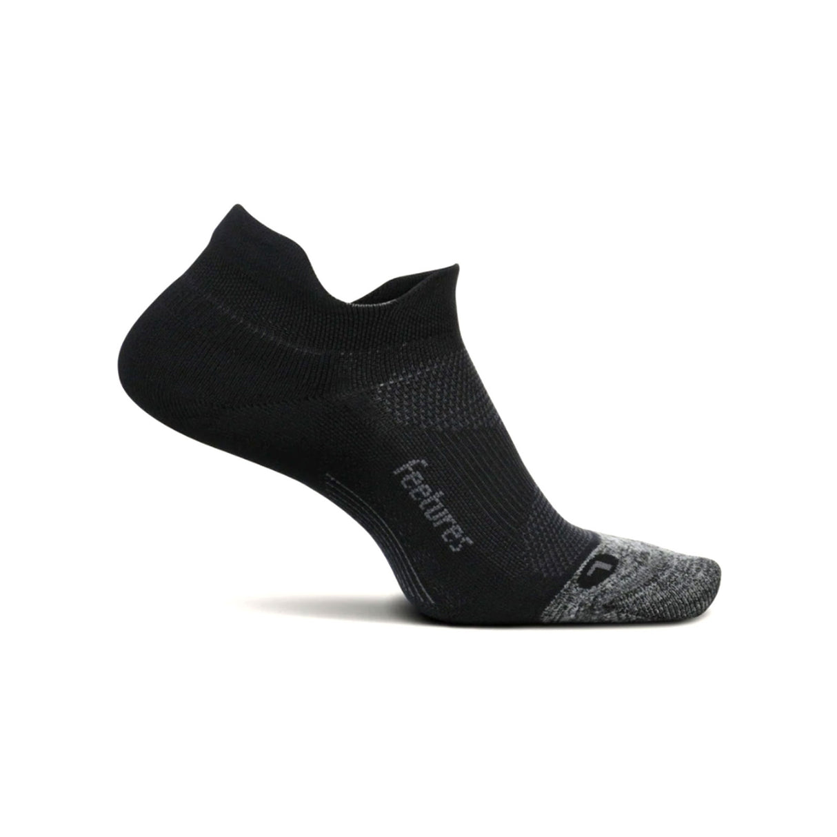 Feetures E50159 Elite Light Cushion No Show Tab Sock (Unisex) - Black Accessories - Socks - Performance - The Heel Shoe Fitters