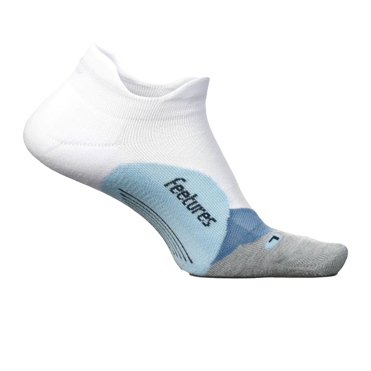 Feetures E5023681 Elite Light Cushion No Show Tab Sock (Unisex) - White Sky Accessories - Socks - Performance - The Heel Shoe Fitters