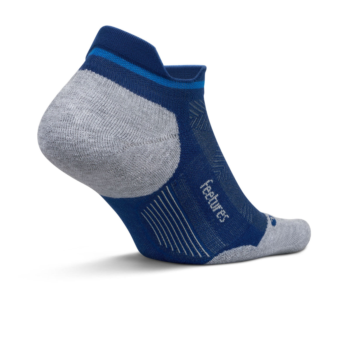 Feetures Elite Max Cushion No Show Tab Sock (Unisex) - Navy Mist Accessories - Socks - Performance - The Heel Shoe Fitters