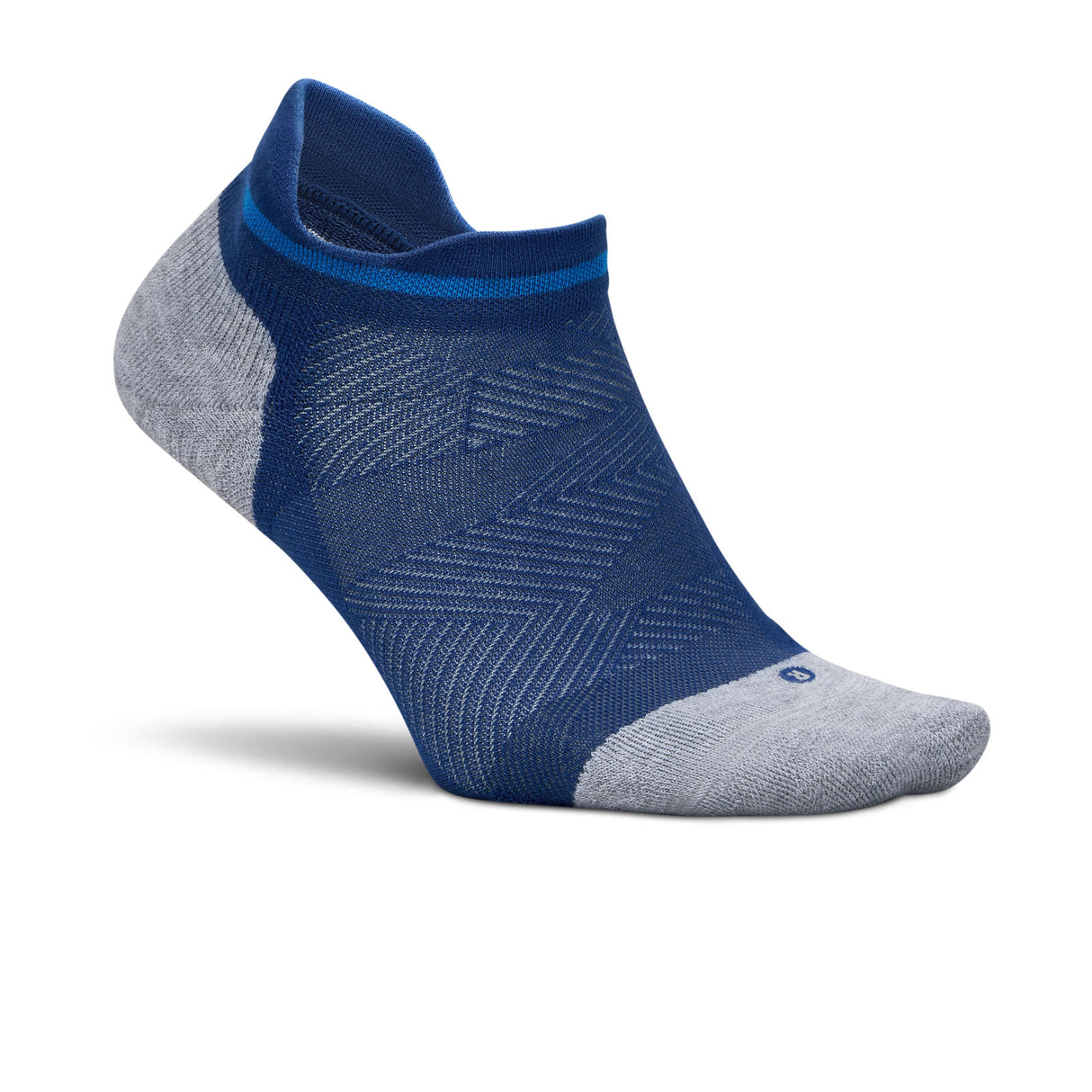 Feetures Elite Max Cushion No Show Tab Sock (Unisex) - Navy Mist Accessories - Socks - Performance - The Heel Shoe Fitters