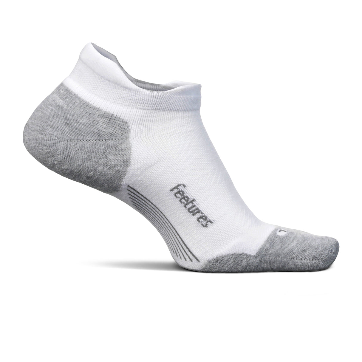 Feetures EC504158 Elite Max Cushion No Show Tab Sock (Unisex) - White Accessories - Socks - Performance - The Heel Shoe Fitters
