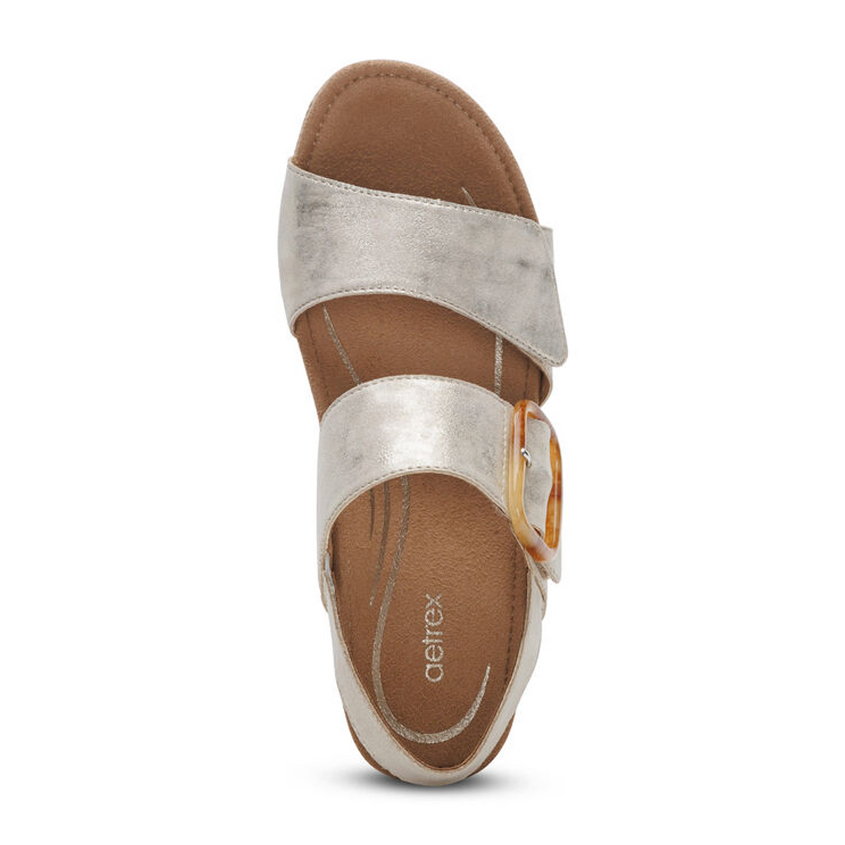 Aetrex Ashley Wedge Sandal (Women) Sandal - Heel/Wedge - The Heel Shoe Fitters