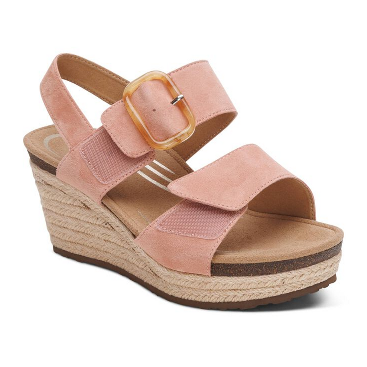 Aetrex Ashley Wedge Sandal (Women) Sandal - Heel/Wedge - The Heel Shoe Fitters
