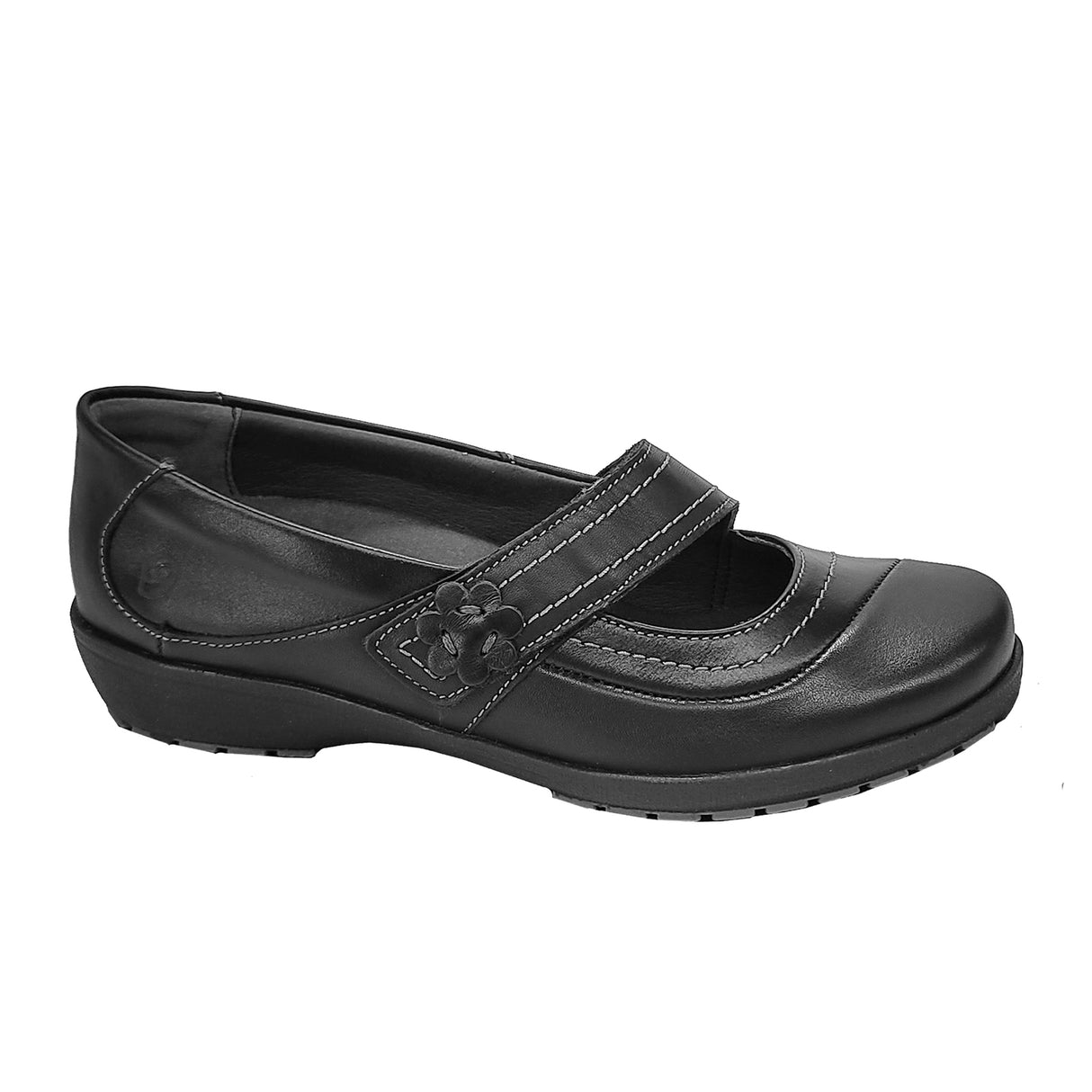 Suave Elstree Mary Jane (Women) - Black Dress-Casual - Slip On - The Heel Shoe Fitters