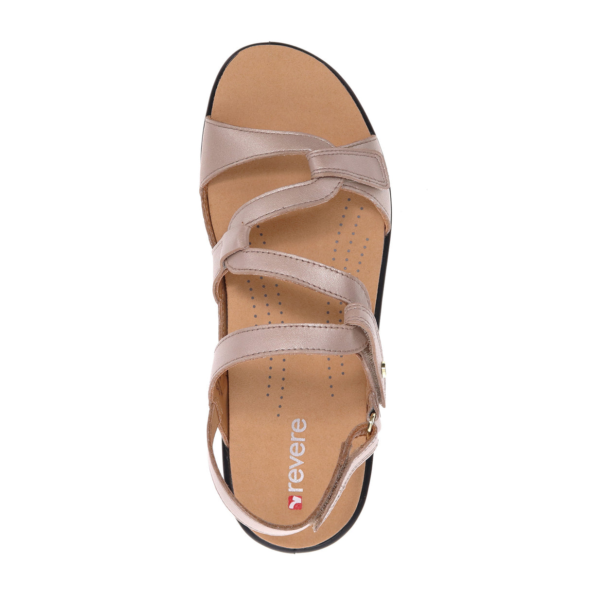 Revere Emerald Backstrap Sandal (Women) - Champagne Angle Sandal - Heel/Wedge - The Heel Shoe Fitters