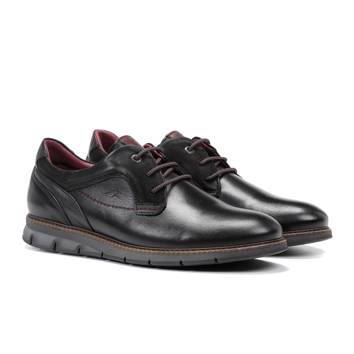 Fluchos Kiro F0979 Oxford (Men) - Black Dress-Casual - Oxford - The Heel Shoe Fitters