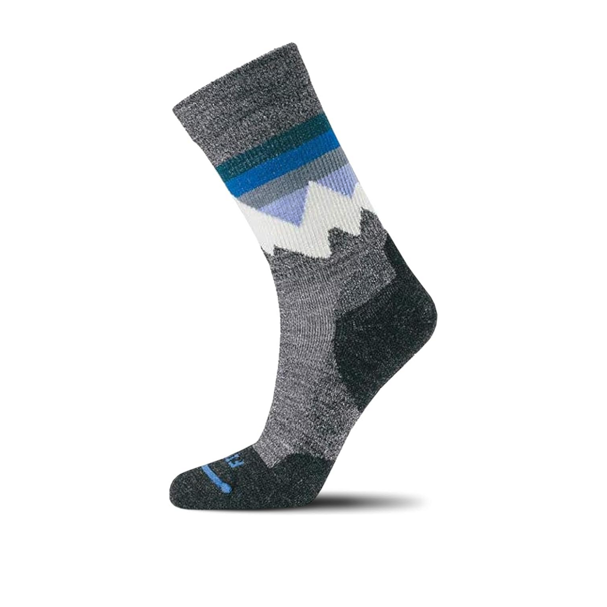 FITS F1058 Mountain Top Light Cushion Hiker Crew Sock (Unisex) - Coal Accessories - Socks - Performance - The Heel Shoe Fitters