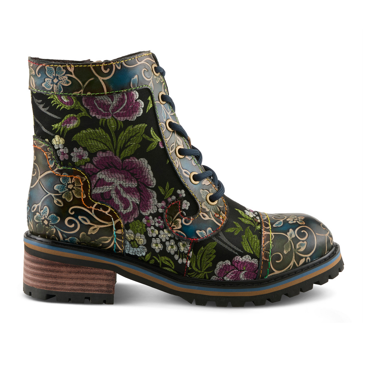 L'Artiste Fantastic Mid Boot (Women) - Blue Multi Boots - Casual - Mid - The Heel Shoe Fitters