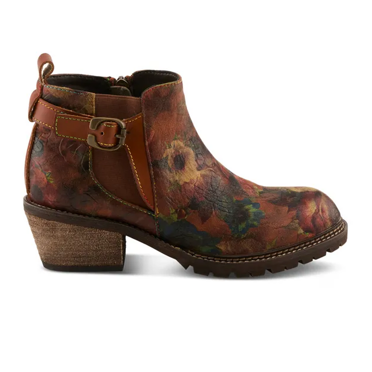 L'Artiste Farruko Ankle Boot (Women) - Camel Multi Boots - Casual - Low - The Heel Shoe Fitters