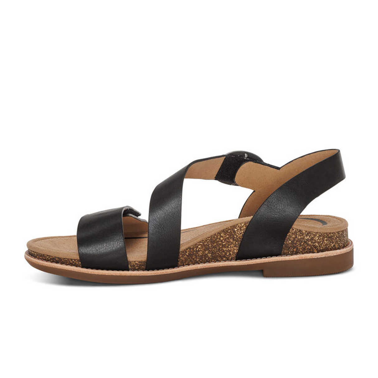 Aetrex Tamara Backstrap Sandal (Women) - Black Sandal - Backstrap - The Heel Shoe Fitters