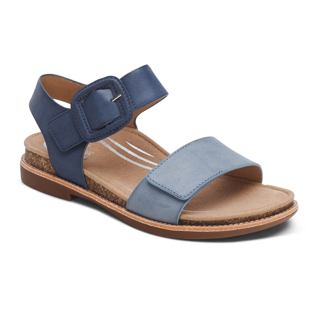 Aetrex Claire Backstrap Sandal (Women) - Navy Sandal - Backstrap - The Heel Shoe Fitters