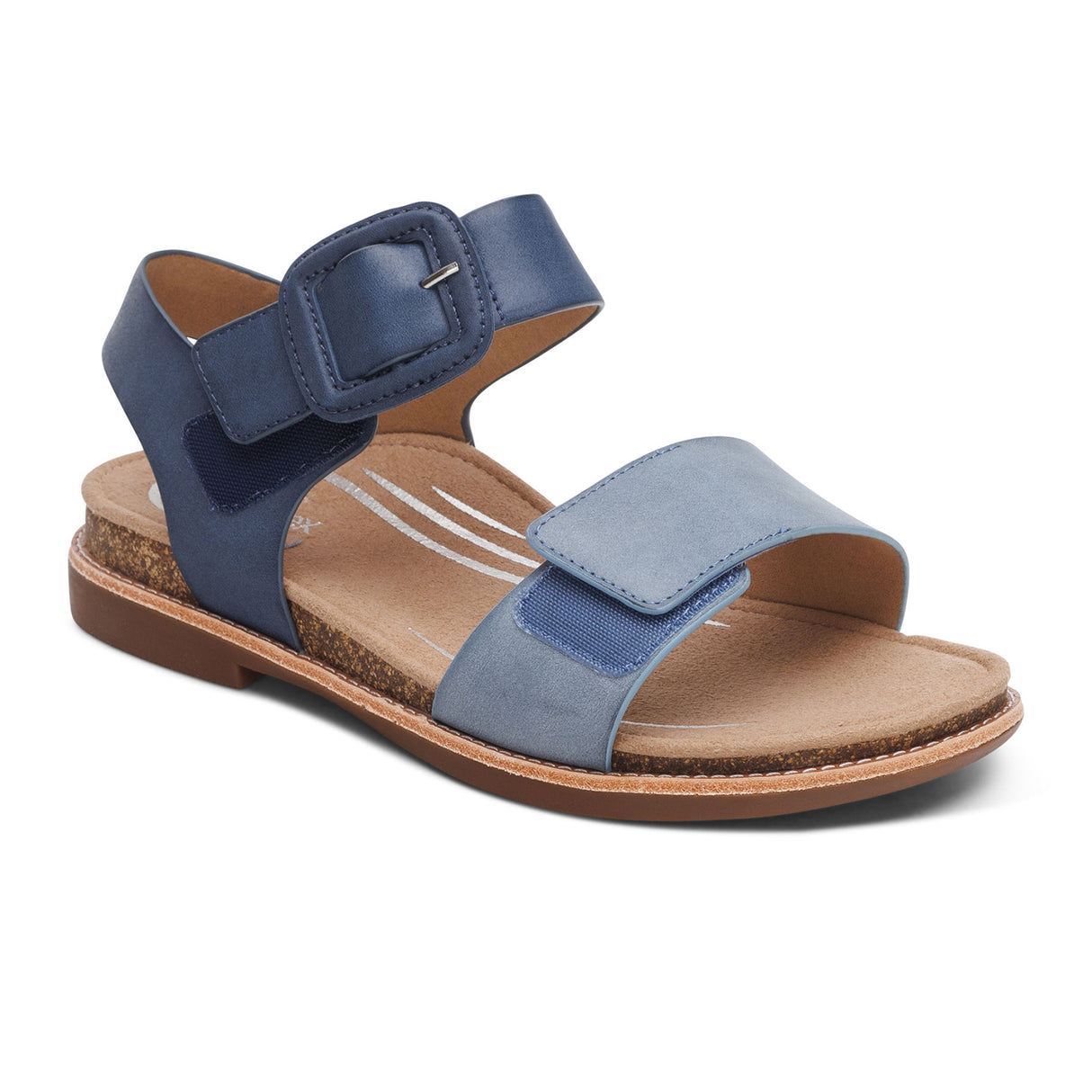 Aetrex Claire Backstrap Sandal (Women) - Navy Sandal - Backstrap - The Heel Shoe Fitters