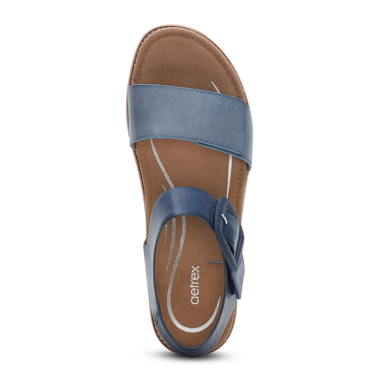 Aetrex Claire Backstrap Sandal (Women) - Navy Sandal - Backstrap - The Heel Shoe Fitters