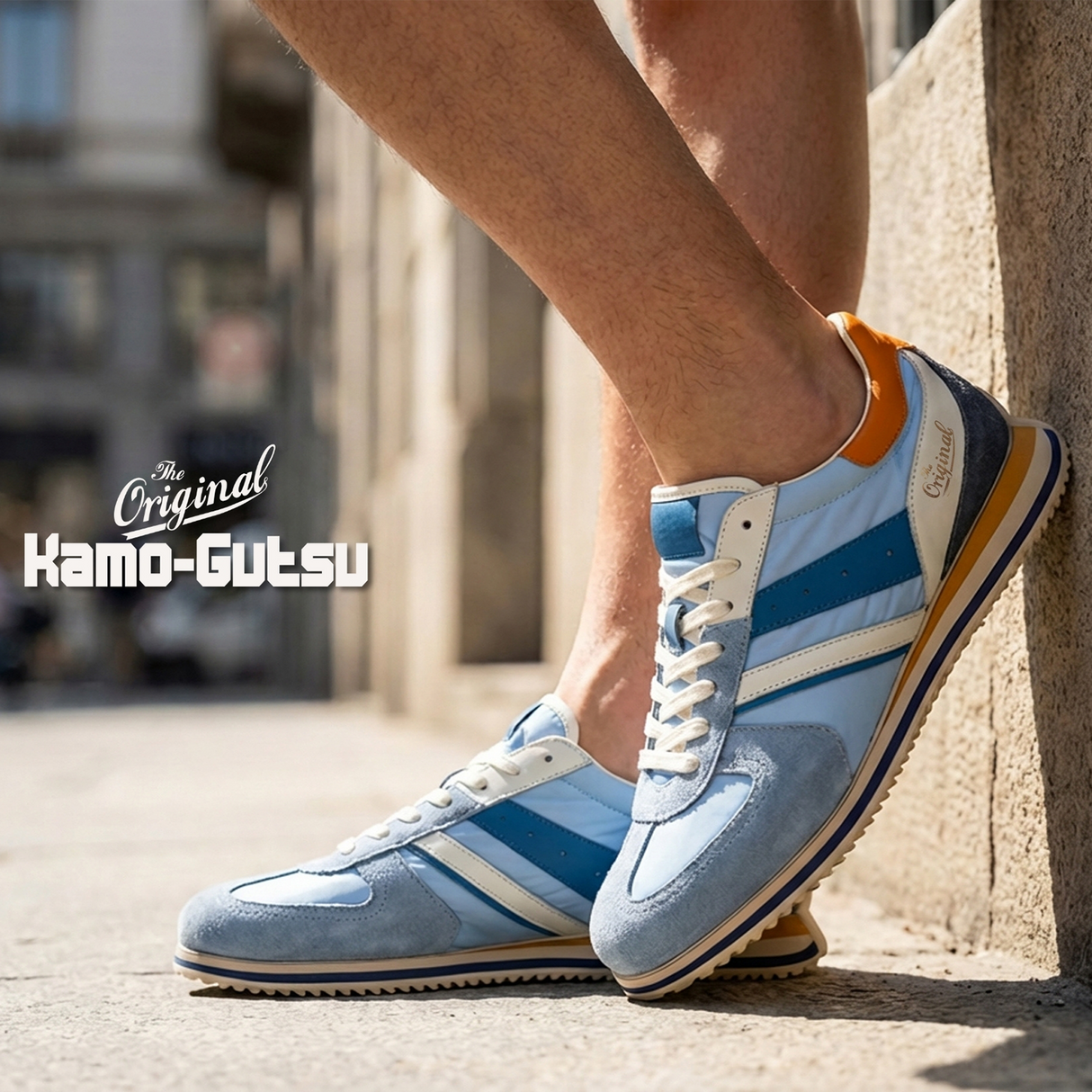 Kamo-Gutsu GIRO 005 Low Sneaker (Men) - Azure Combi