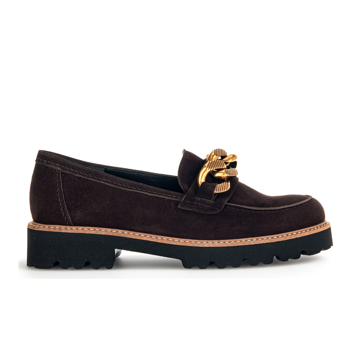 Gabor 240 Chain Loafer (Women) - Chocolate Samtchevreau – The Heel