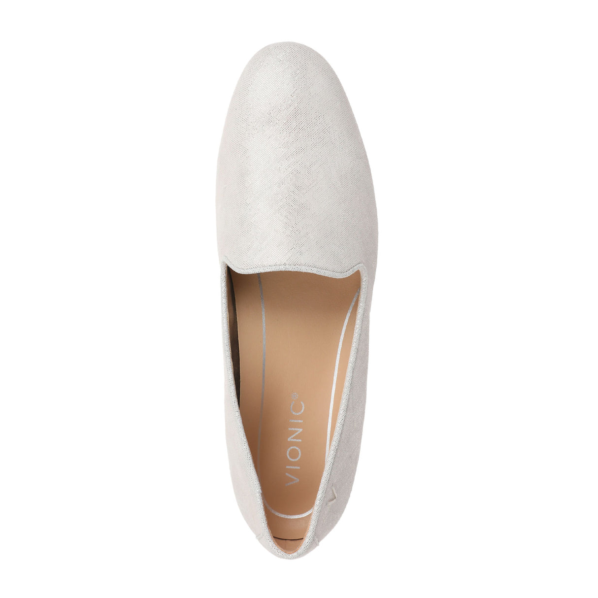 Vionic Willa II Slip On (Women) - Silver Shimmer Dress-Casual - Flat - The Heel Shoe Fitters