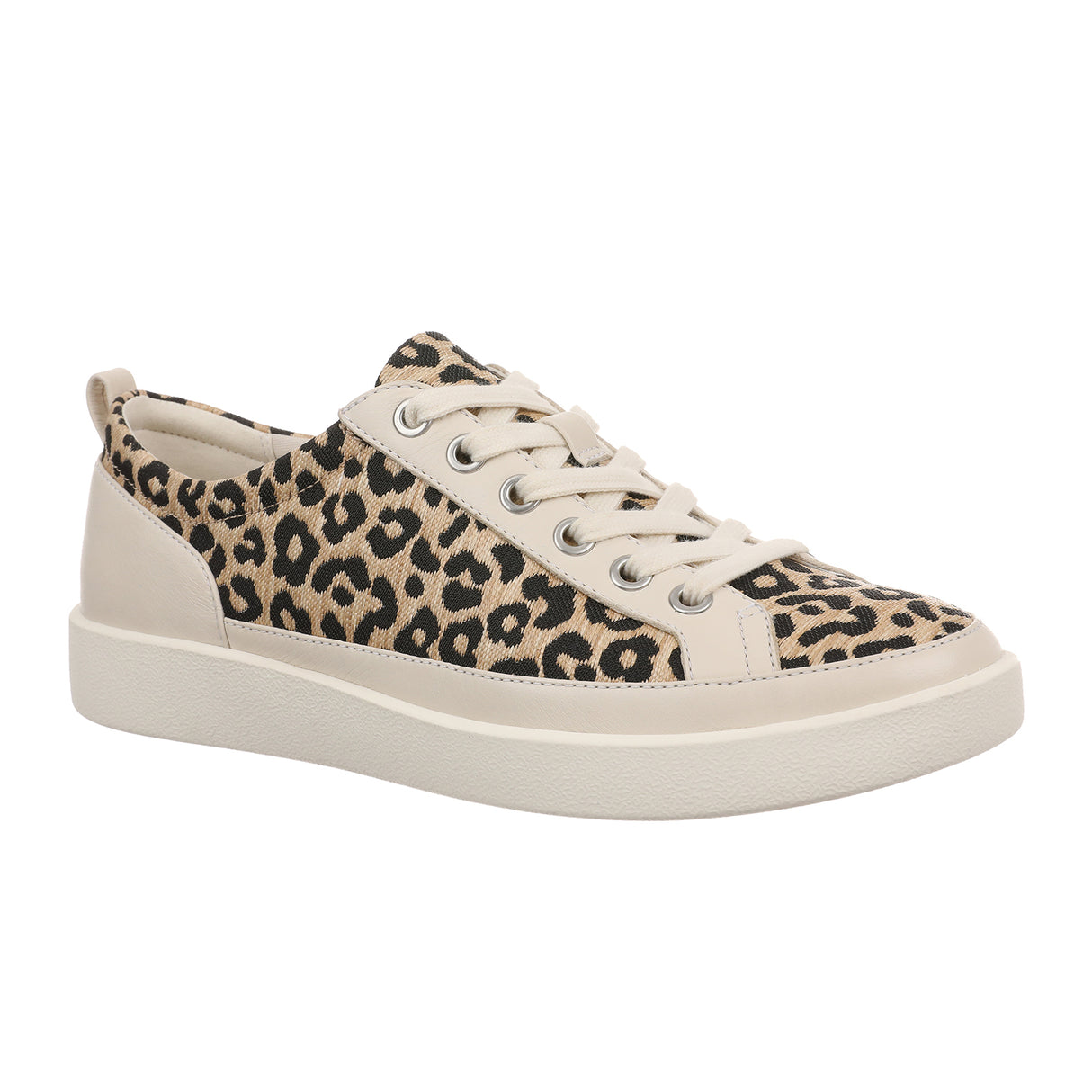 Vionic Winny Sneaker (Women) - Natural Leopard Athletic - Casual - Lace Up - The Heel Shoe Fitters
