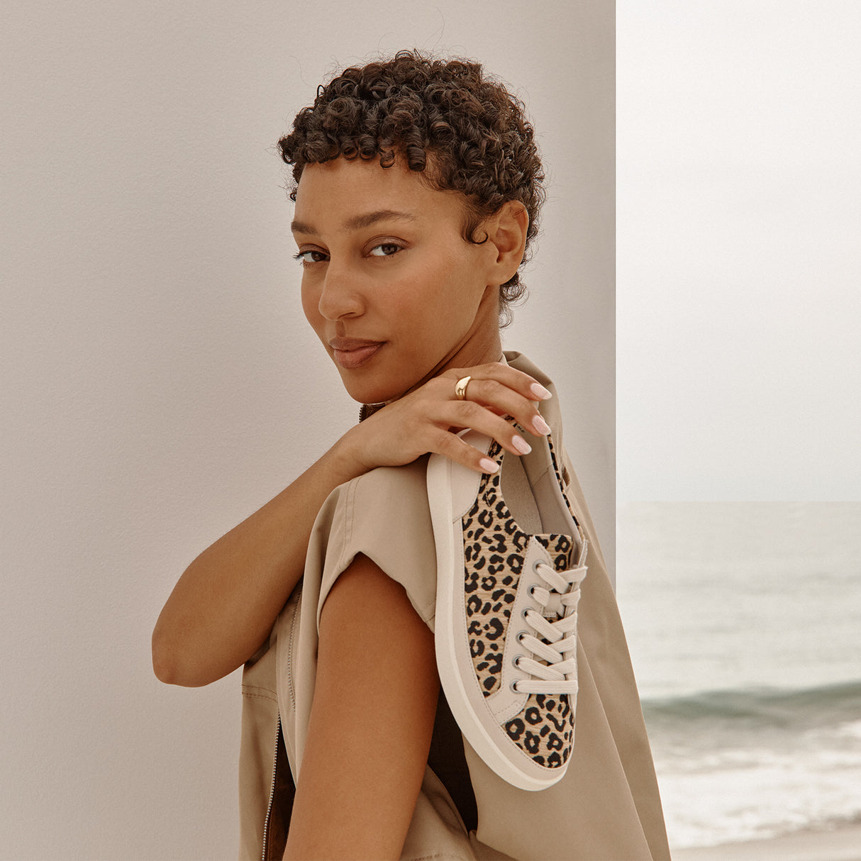 Vionic Winny Sneaker (Women) - Natural Leopard Athletic - Casual - Lace Up - The Heel Shoe Fitters