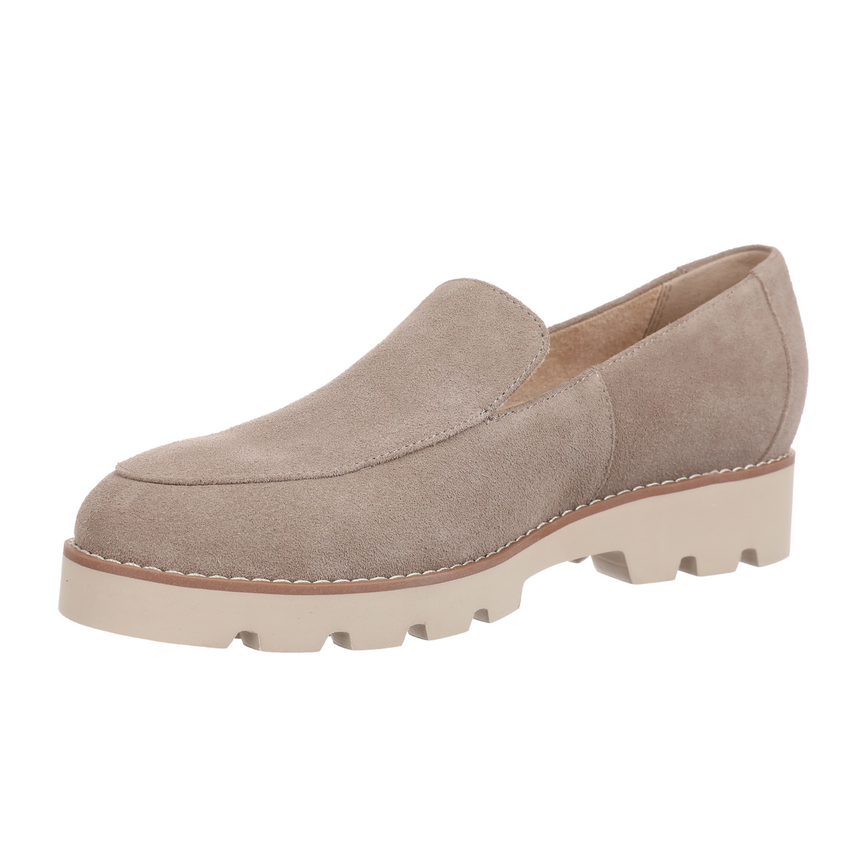 Vionic Kensley Slip On Loafer (Women) - Taupe Suede Dress-Casual - Loafers - The Heel Shoe Fitters