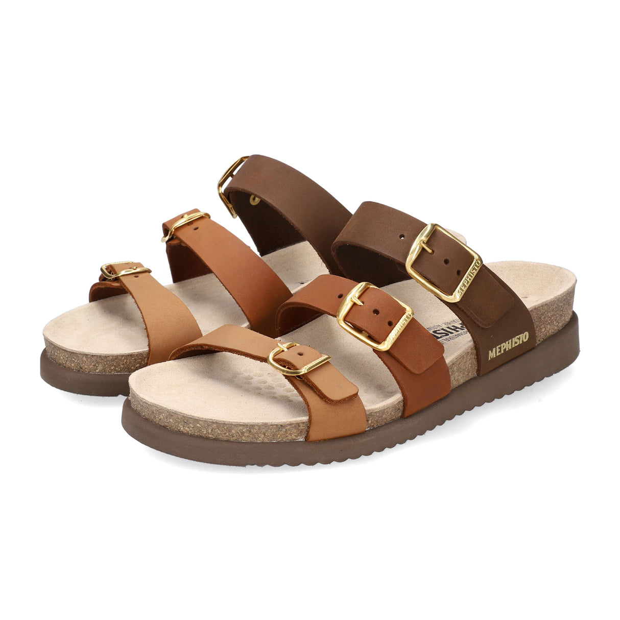 Mephisto Hyacinta Slide Sandal (Women) - Camel Scratch Sandal - Slide - The Heel Shoe Fitters