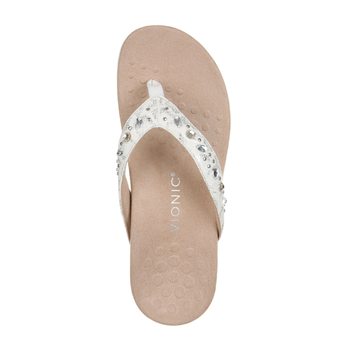 Vionic Lucia Sandal (Women) - White Leopard Snake Syn Sandal - Thong - The Heel Shoe Fitters