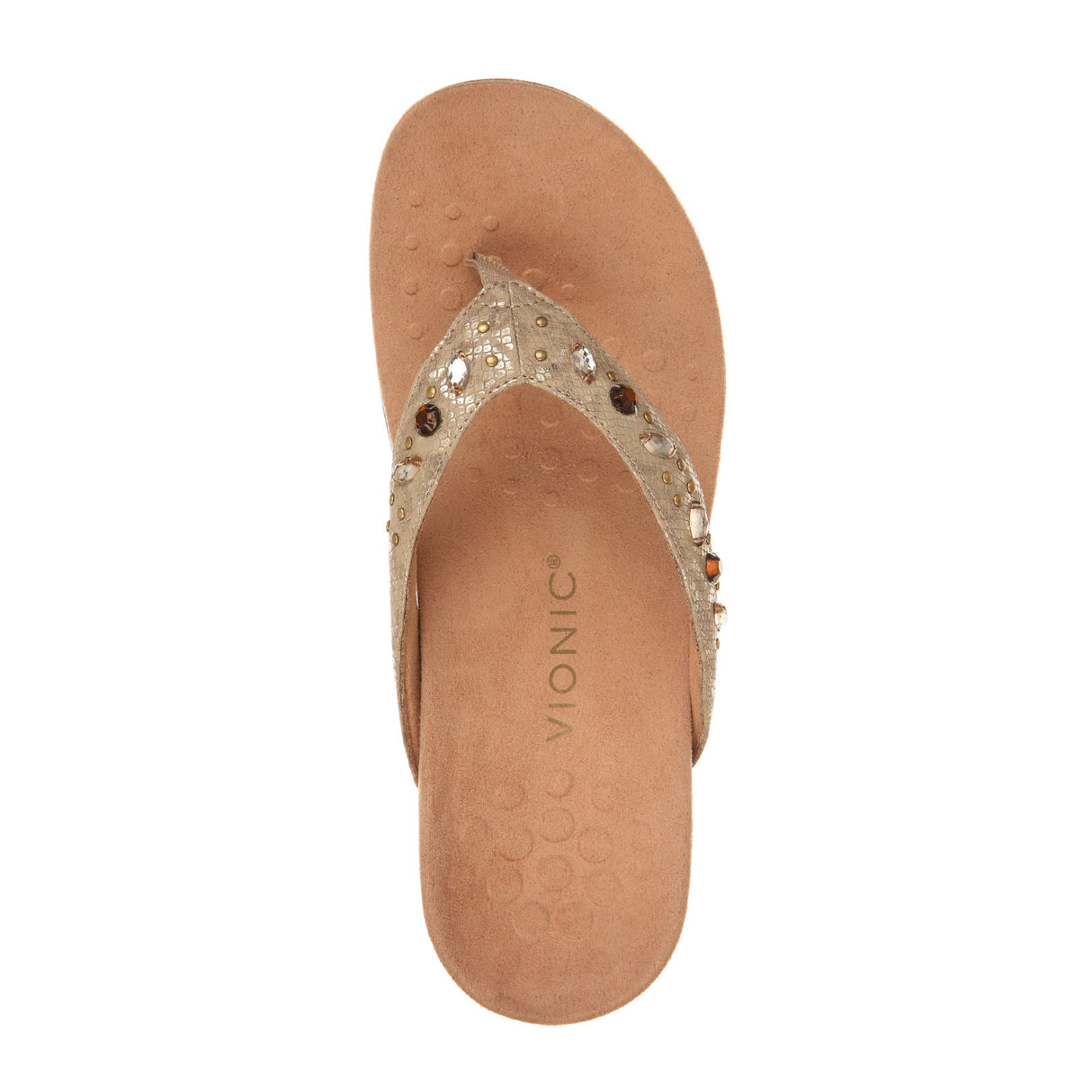 Vionic Lucia Sandal (Women) - Wheat Leopard Snake Syn Sandal - Thong - The Heel Shoe Fitters