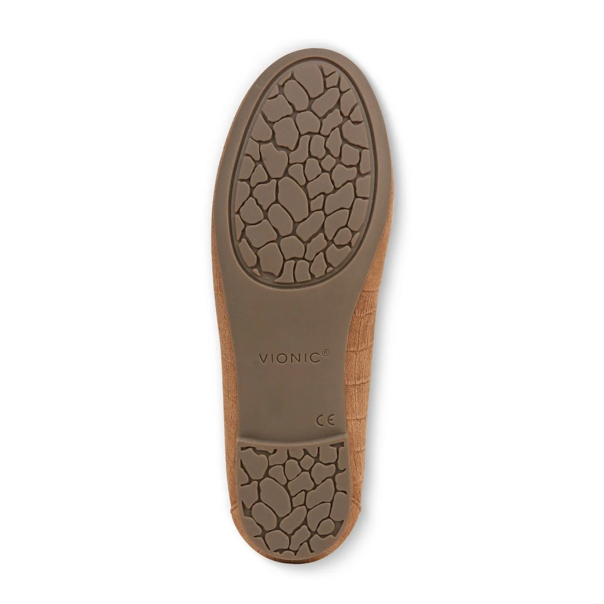 Vionic Anita Flat (Women) - Tan Croc Embossed Suede Dress-Casual - Flat - The Heel Shoe Fitters