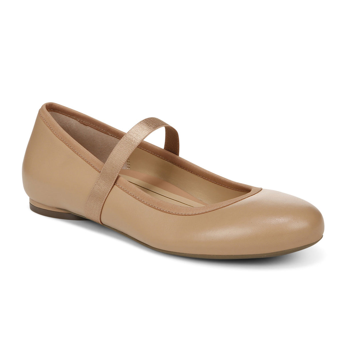 Vionic Joseline Mary Jane Flat (Women) - Macaroon Leather Dress-Casual - Mary Janes - The Heel Shoe Fitters