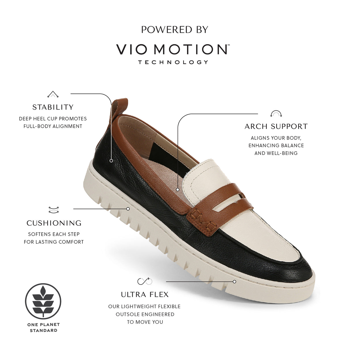Vionic Uptown Loafer (Women) - Black Multi Dress-Casual - Loafers - The Heel Shoe Fitters