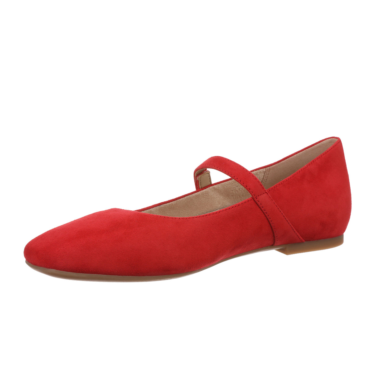 Vionic Alameda Mary Jane Flat (Women) - Red Suede Dress-Casual - Flat - The Heel Shoe Fitters