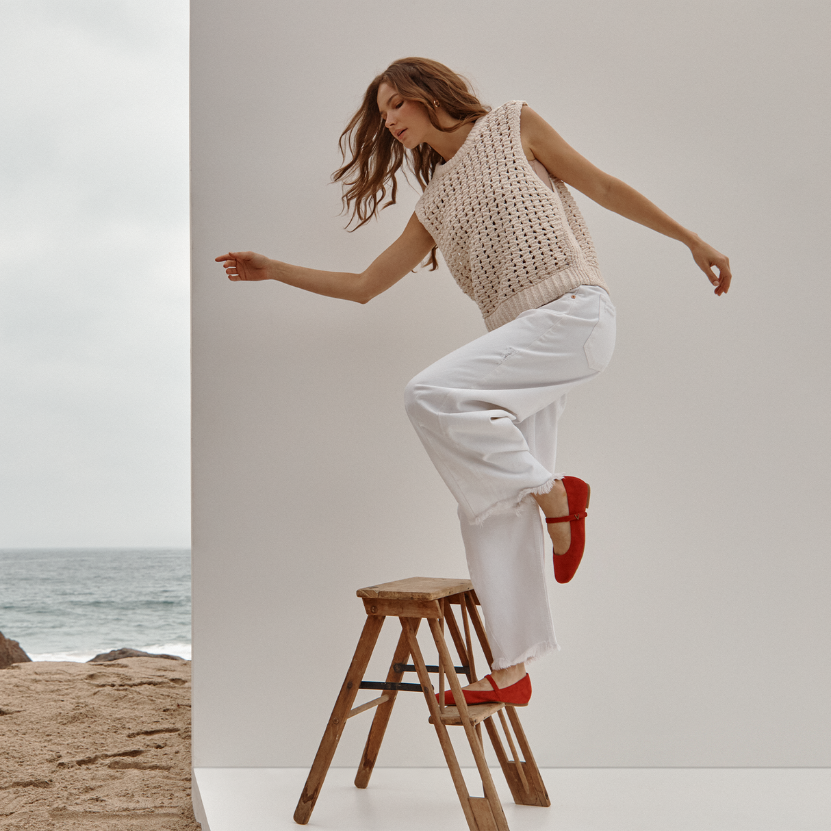 Vionic Alameda Mary Jane Flat (Women) - Red Suede Dress-Casual - Flat - The Heel Shoe Fitters