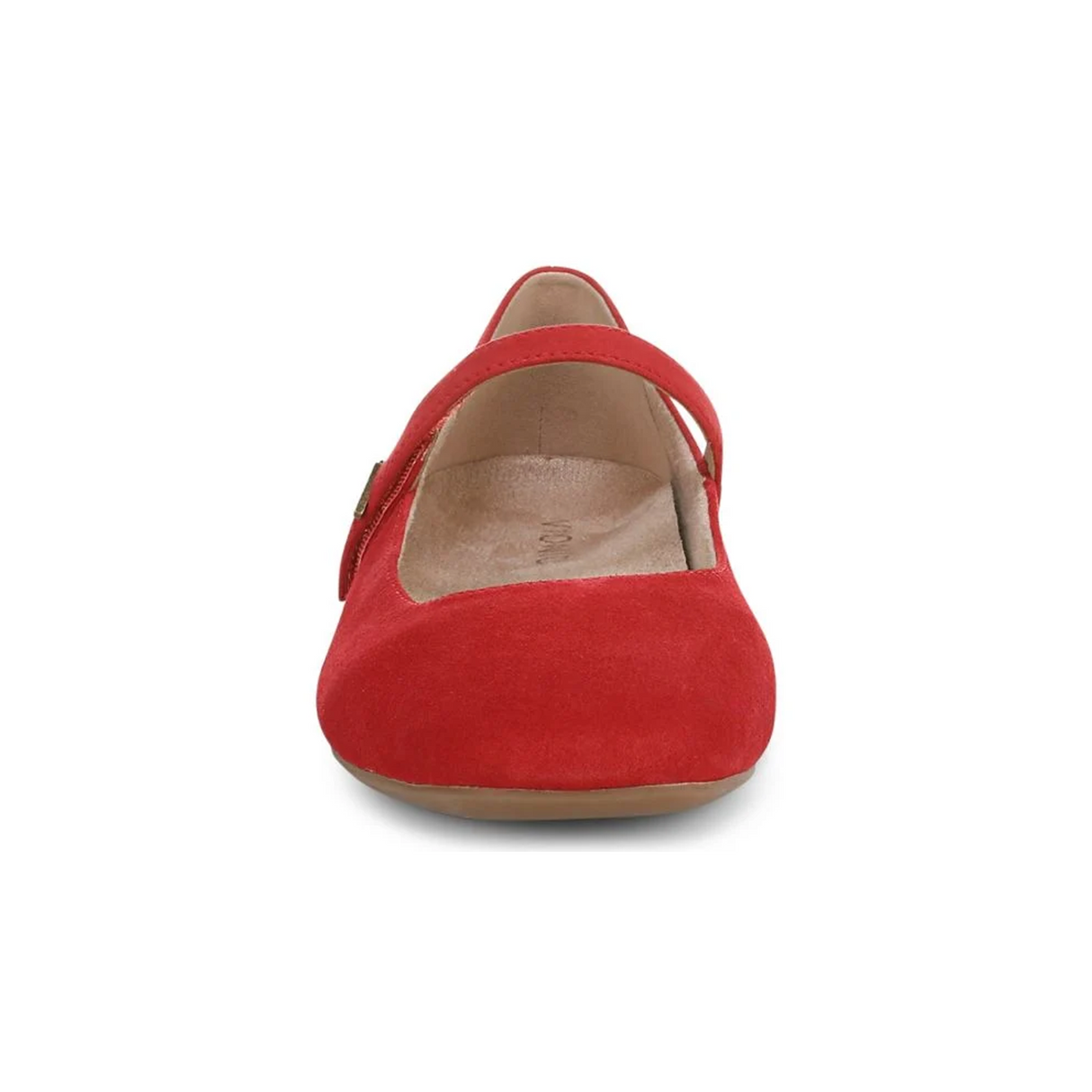 Vionic Alameda Mary Jane Flat (Women) - Red Suede Dress-Casual - Flat - The Heel Shoe Fitters