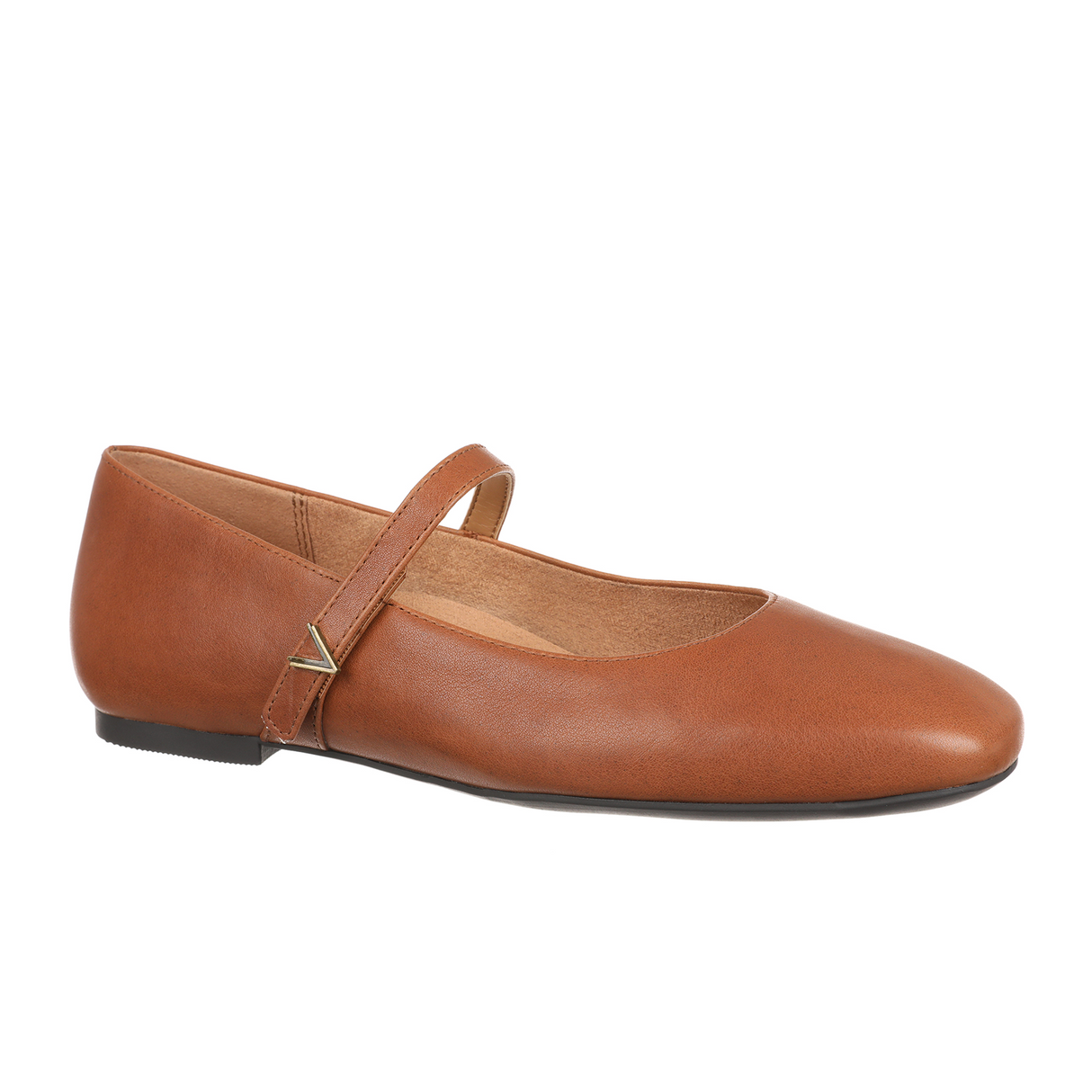 Vionic Alameda Mary Jane Flat (Women) - Tan Leather Dress-Casual - Flat - The Heel Shoe Fitters