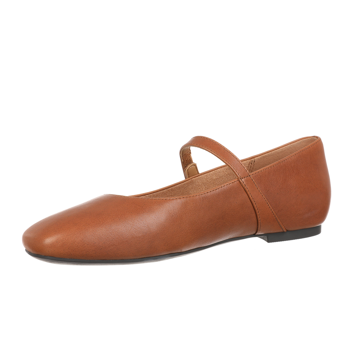 Vionic Alameda Mary Jane Flat (Women) - Tan Leather Dress-Casual - Flat - The Heel Shoe Fitters