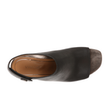 Vionic Valencia (Women) - Black Leather Sandals - Heel/Wedge - The Heel Shoe Fitters