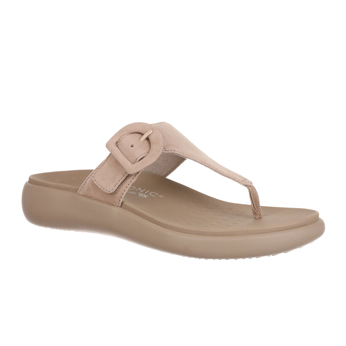 Vionic Activate Sandal (Women) - Taupe Suede Sandal - Thong - The Heel Shoe Fitters