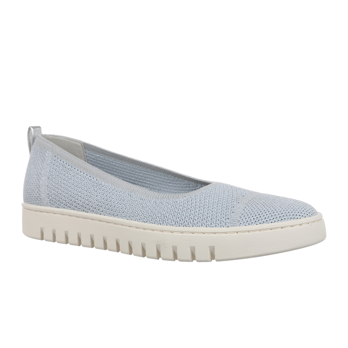 Vionic Uptown Skimmer Knit Slip On (Women) - Blue Mist/Silver Dress-Casual - Flat - The Heel Shoe Fitters
