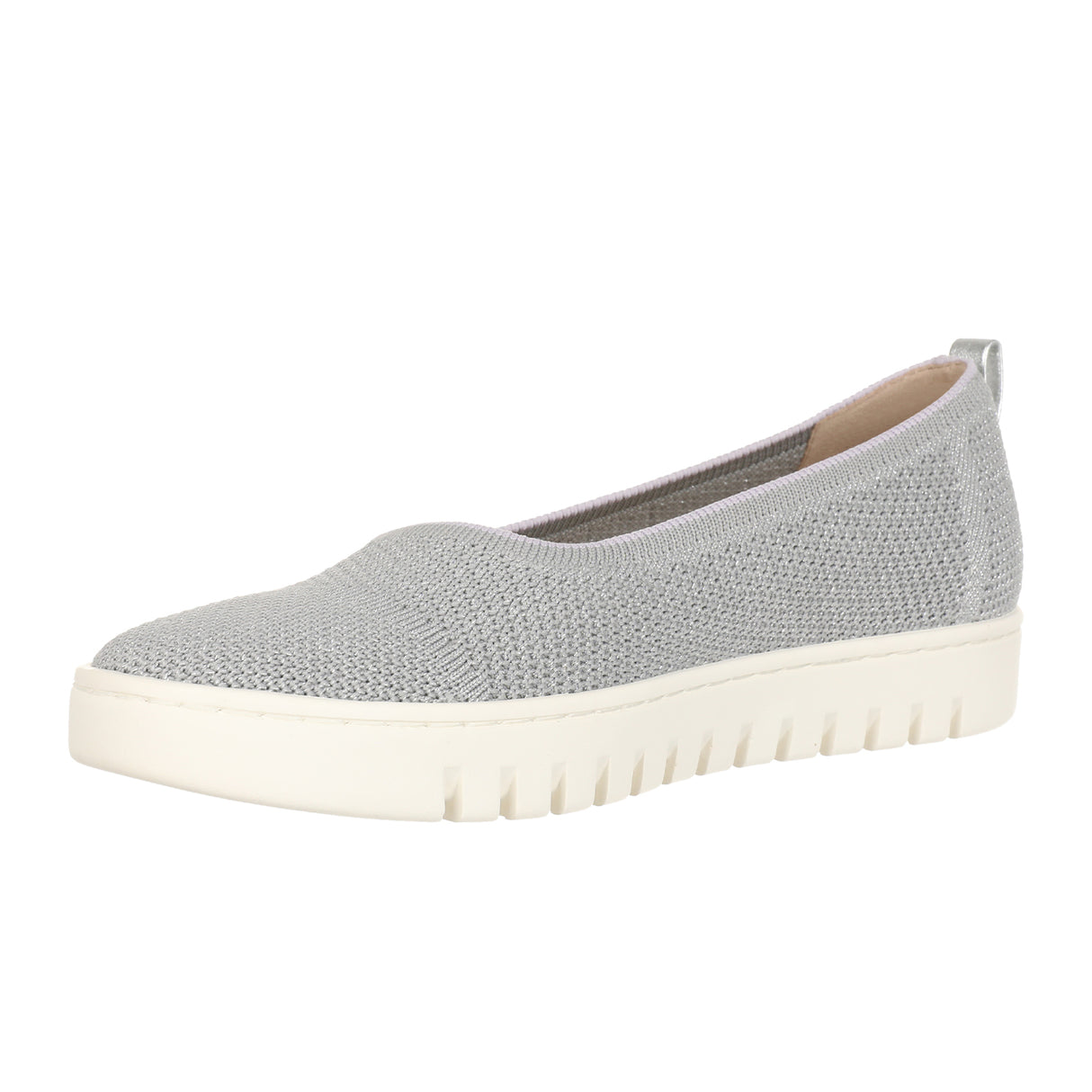 Vionic Uptown Skimmer Knit Slip On (Women) - Light Grey Dress-Casual - Flat - The Heel Shoe Fitters
