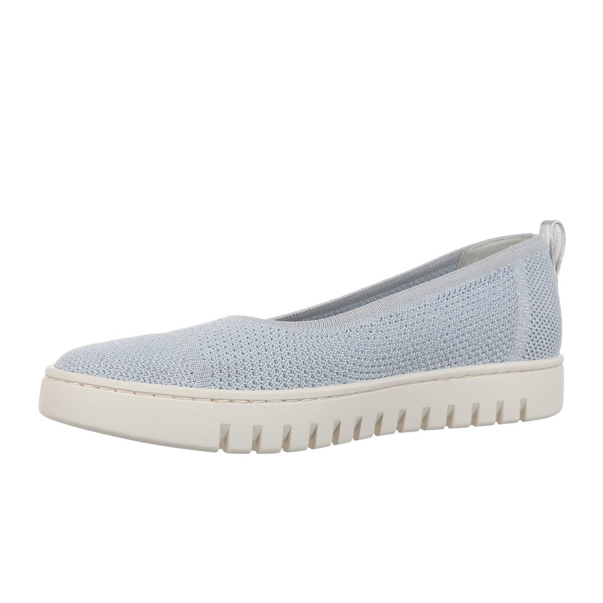 Vionic Uptown Skimmer Knit Slip On (Women) - Blue Mist/Silver Dress-Casual - Flat - The Heel Shoe Fitters