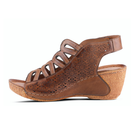 Spring Step Inocencia Wedge Sandal (Women) - Brown Sandals - Heel/Wedge - The Heel Shoe Fitters