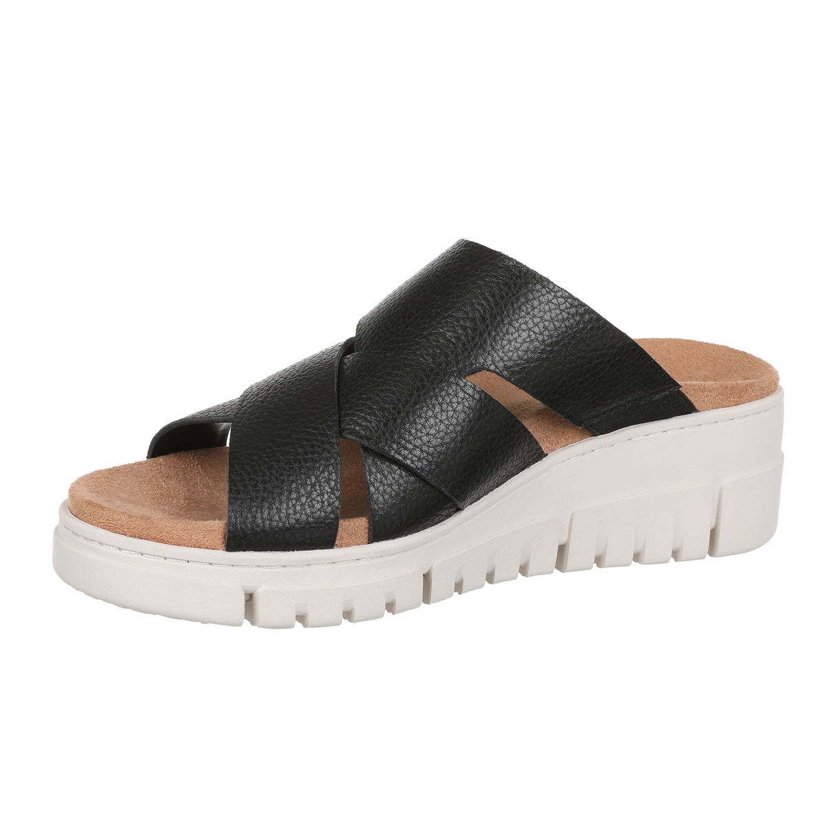 Vionic Uptown Sunset Wedge Sandal (Women) - Black Sandal - Heel/Wedge - The Heel Shoe Fitters